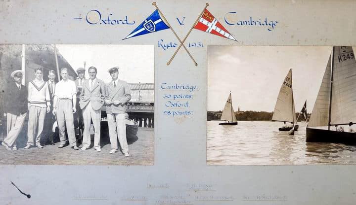 Photo of 1931 Cambridge sailing team for Cambridge sailing, windsurfing, kitesurfing history