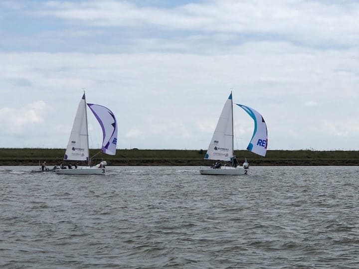 Photo of boats sailing in 2019 match racing