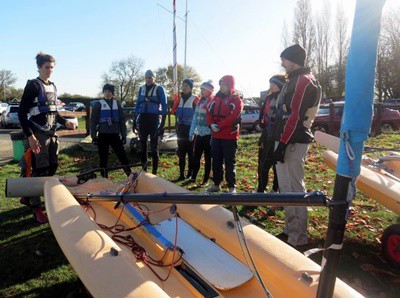 Photo of trainees being briefed