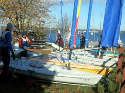Photo of dinghies sailing