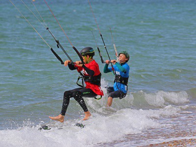 Photo of kiteboarders