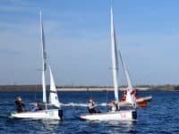 Photo of dinghies sailing